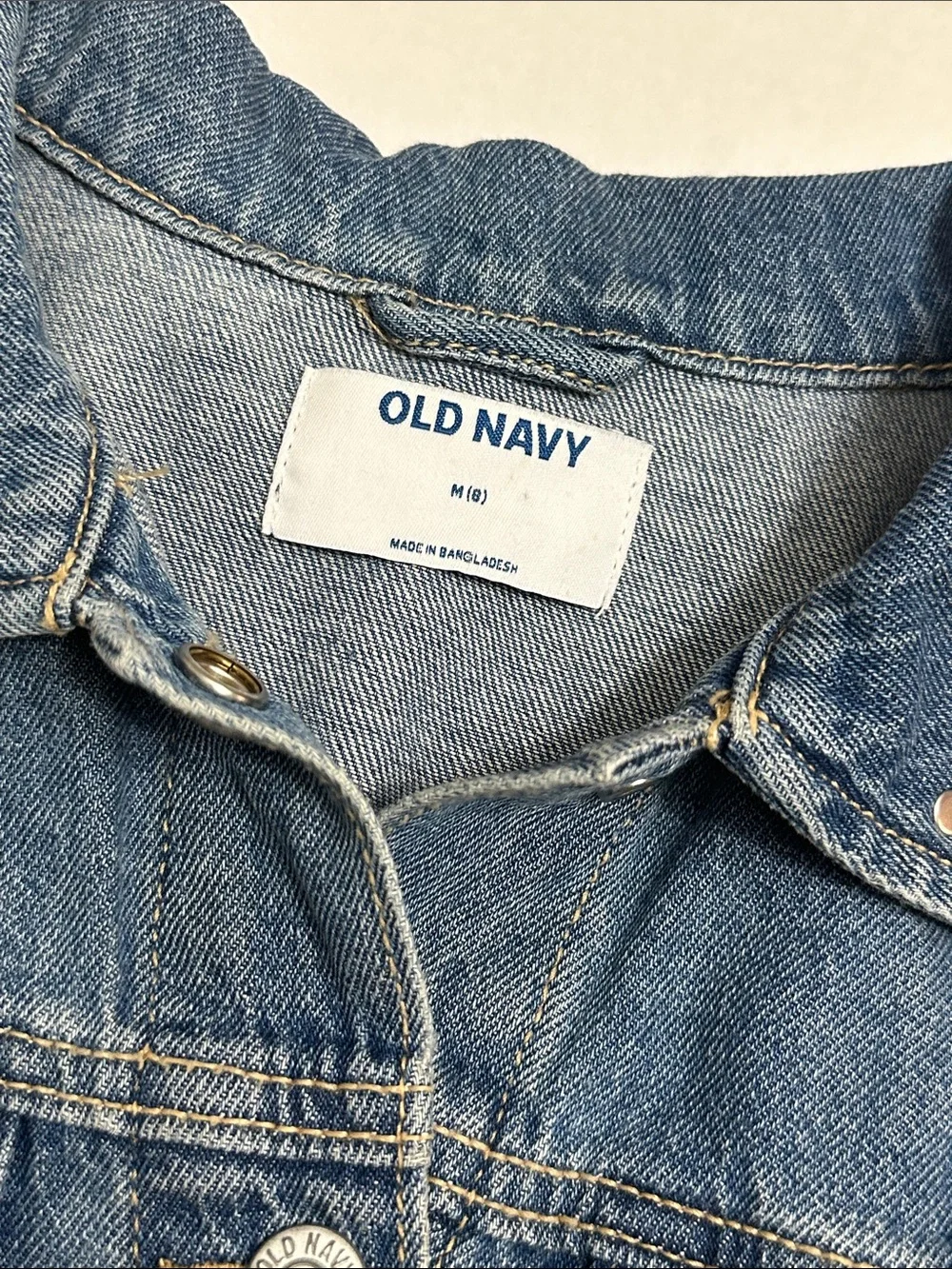 NEW Old Navy Youth Girls Denim Jean Jackets Snap Button Cotton Pockets Medium 8